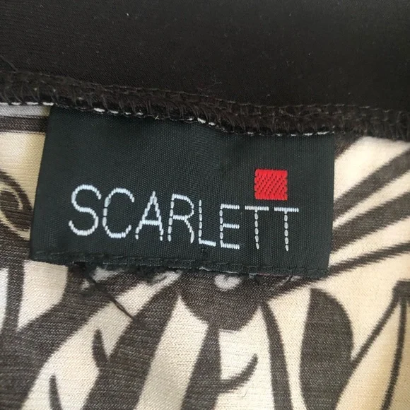 Scarlett Short Sleeves V-Neck Midi Patterned Dress - Picture 5 of 8